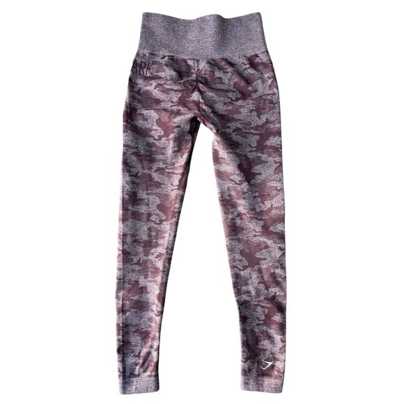 Gymshark Adapt Camo Seamless Leggings In Berry Red Size S - Picture 6 of 11